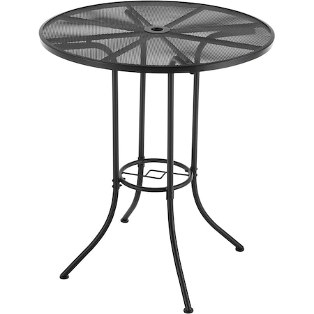 Global Industrial Interion 36 Round Outdoor Bar Table, Steel Mesh, Black 262095